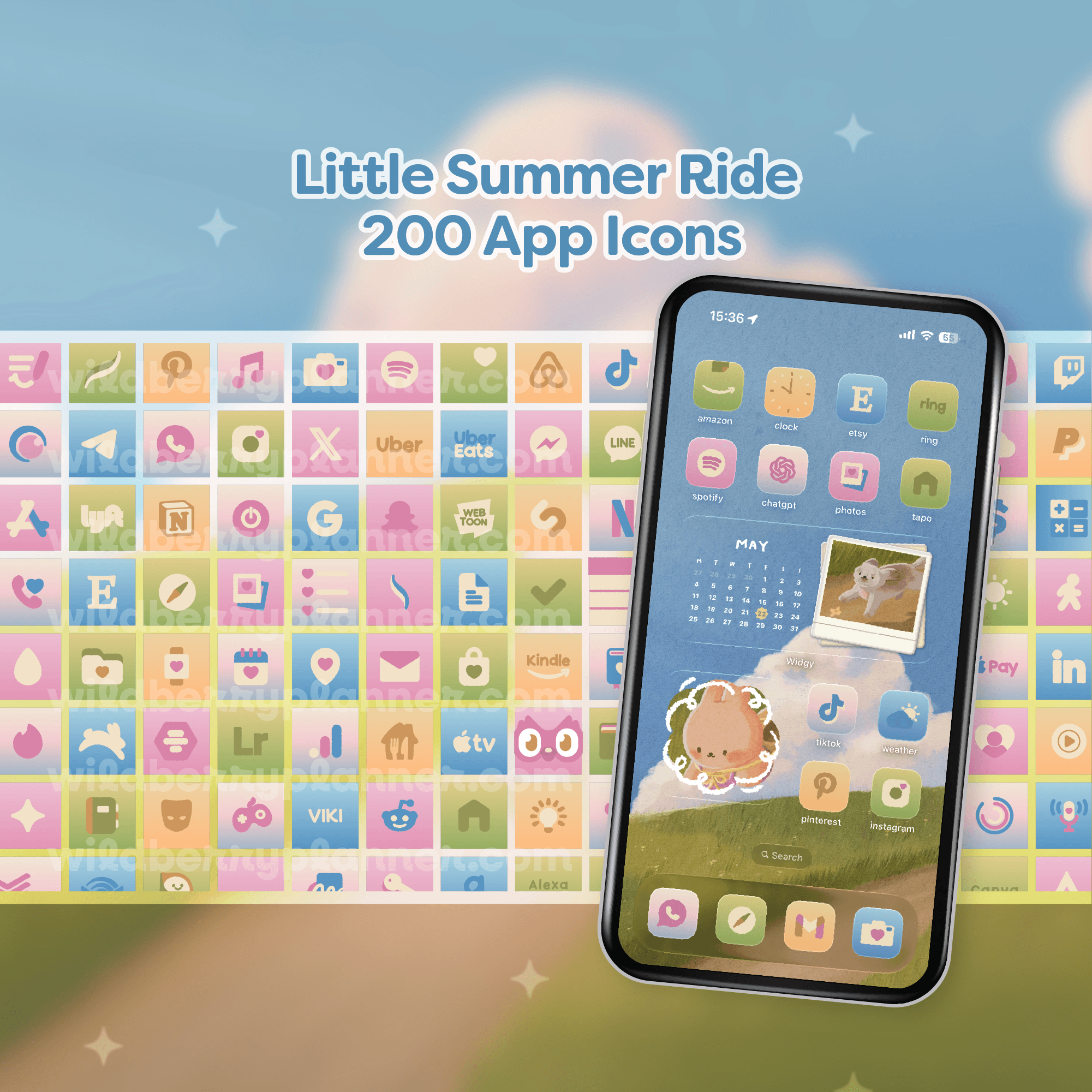 Little Summer Ride Icons