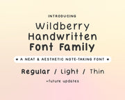 Wildberry Handwritten Font Family - Bundle