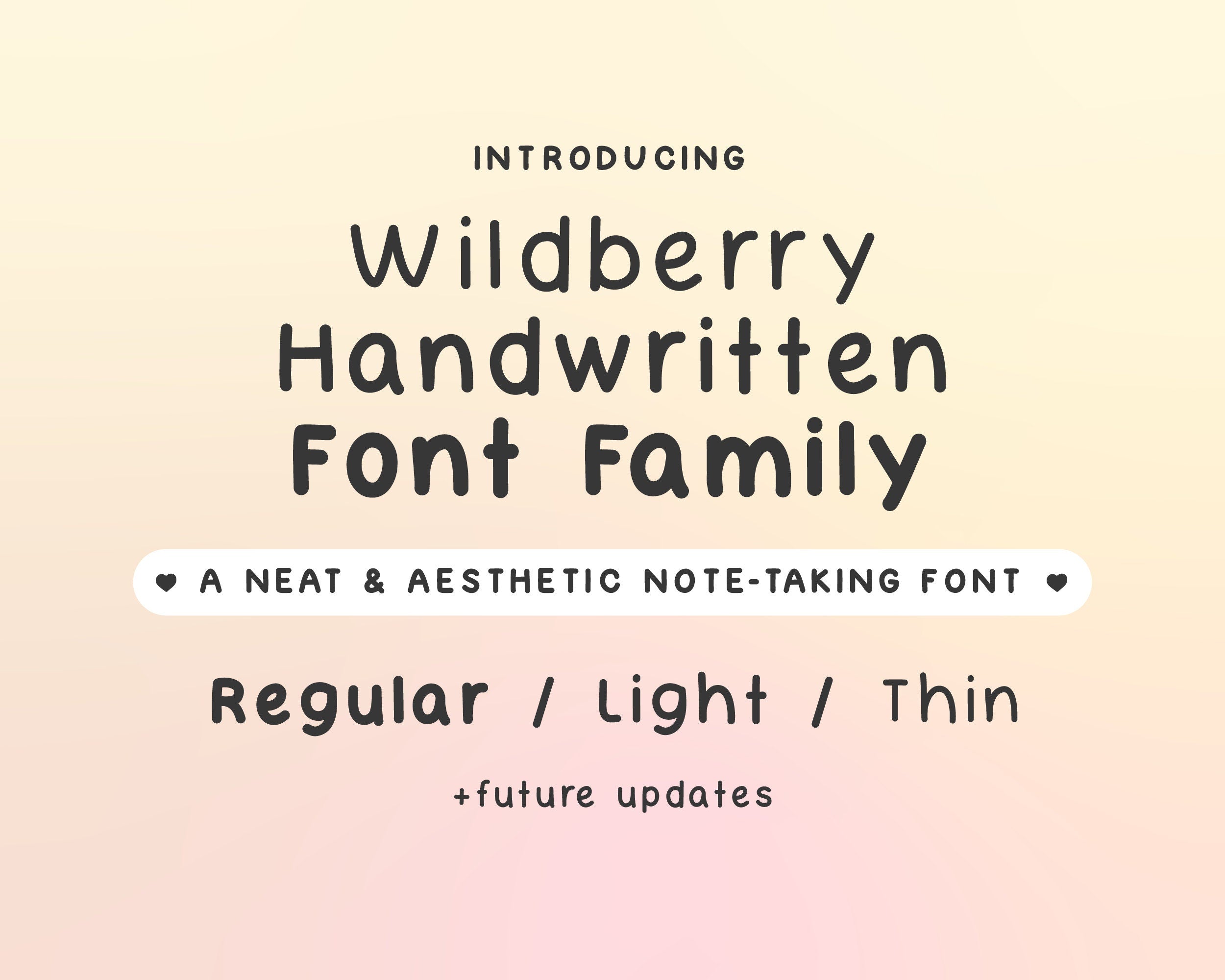 Wildberry Handwritten Font Family - Bundle