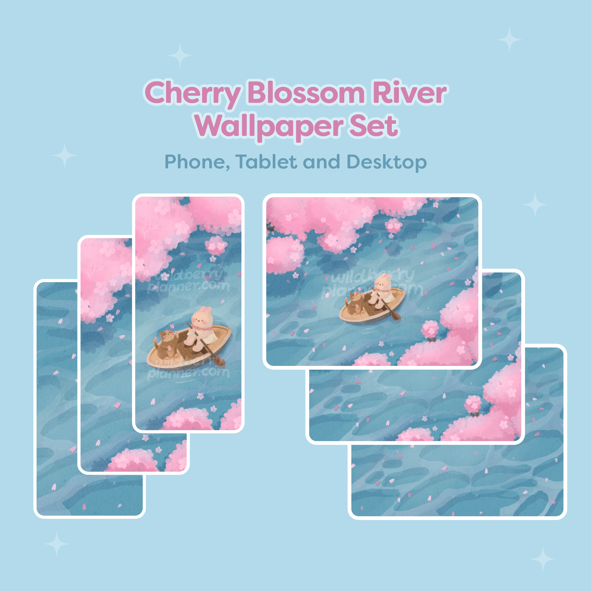 Cherry Blossom River Wallpapers