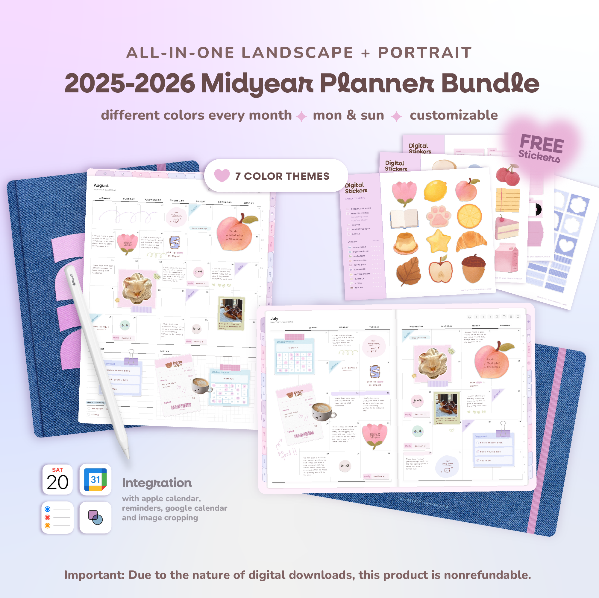 2025-2026 Midyear Digital Planner Bundle