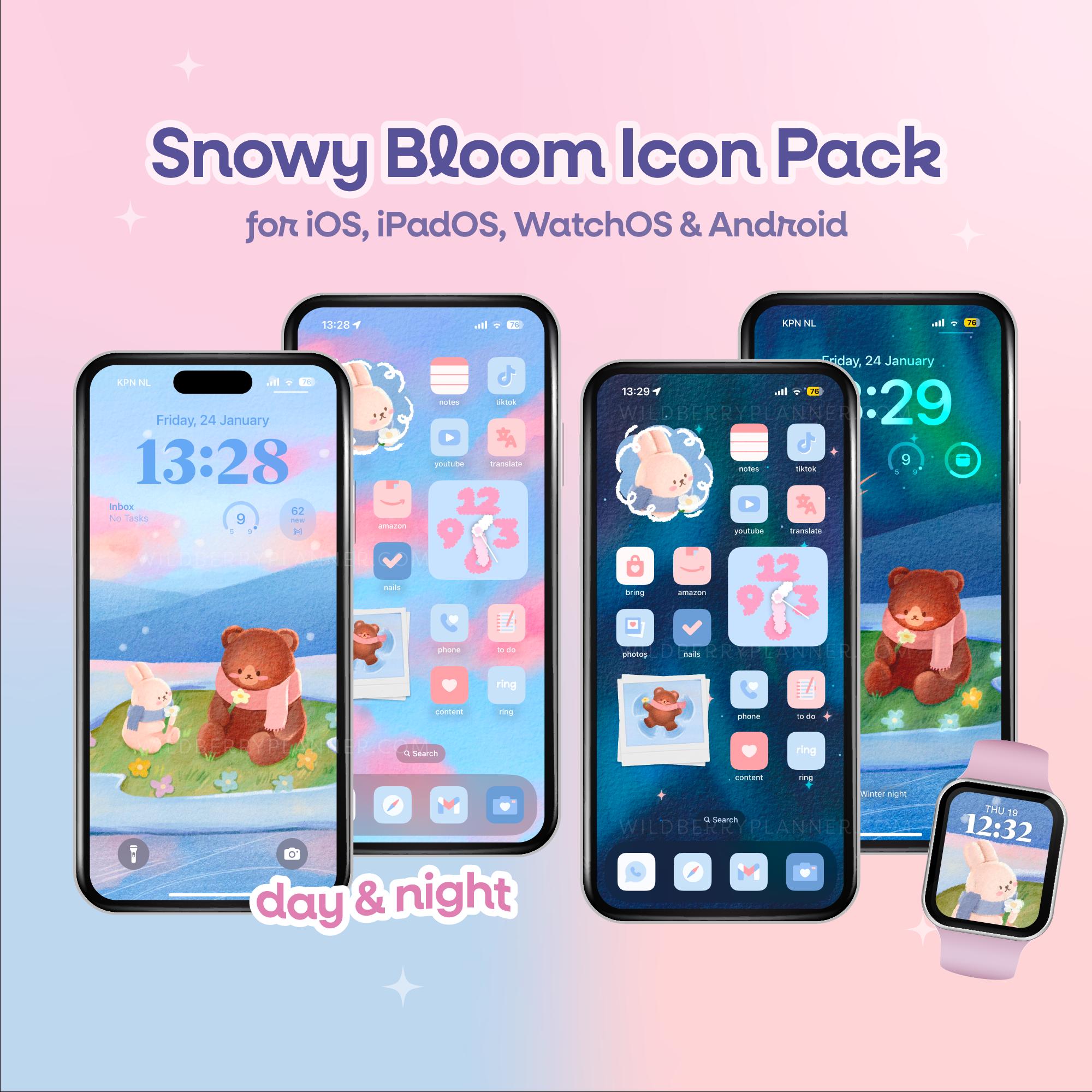 Snowy Bloom Icon Theme