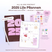 2025 Digital Planner Portrait