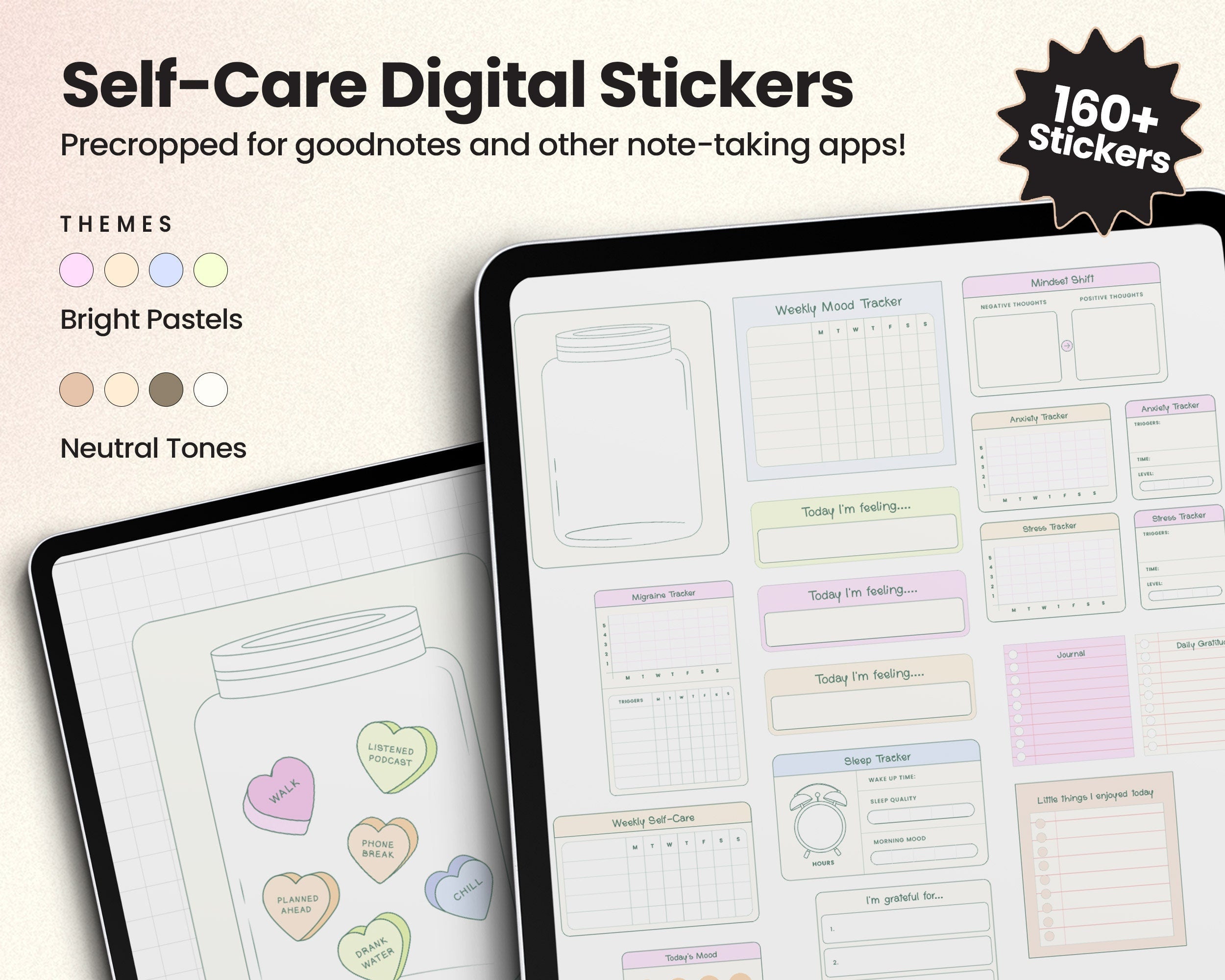 Self-care Digital Stickers – WildberryPlanner