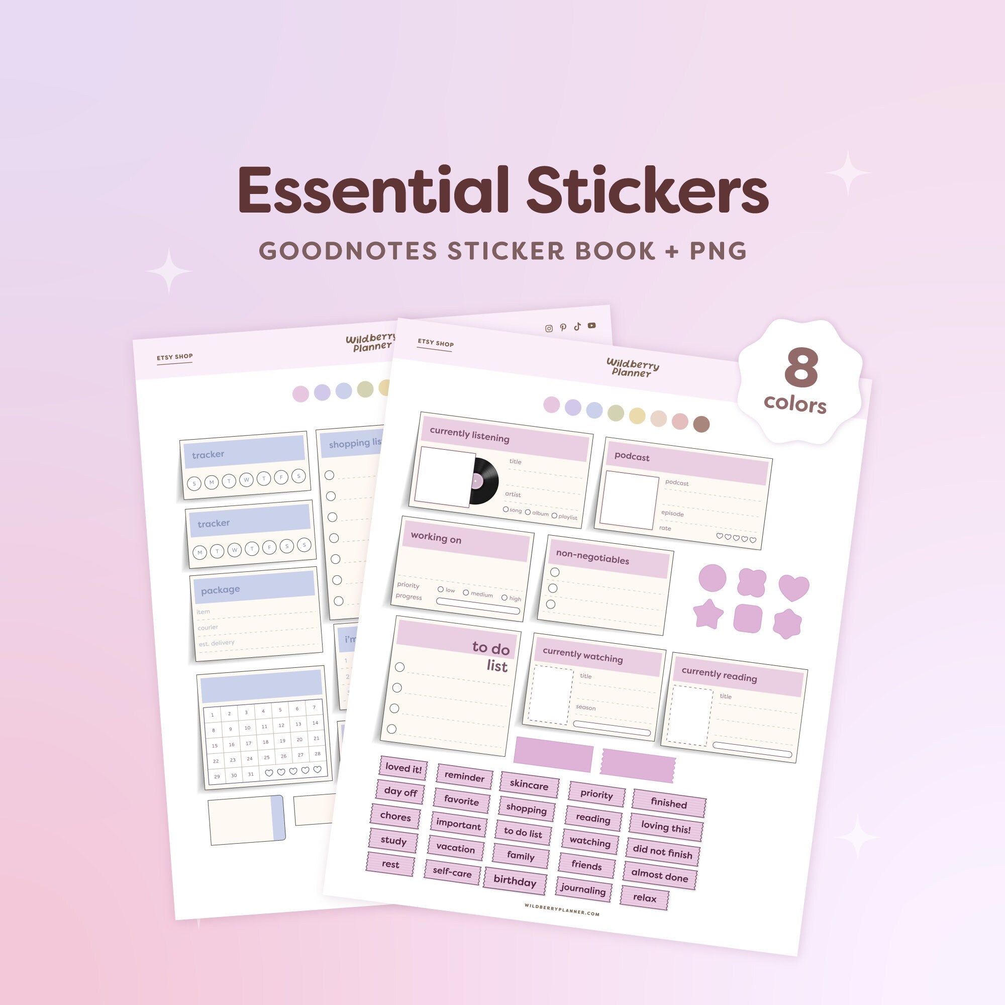 Essential Digital Stickers - Pastel and Neutral