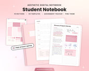 Student Digital Notebook - Pink