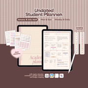 Undated Student Planner in Portrait