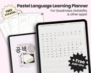 Language Learning Planner - Pastel