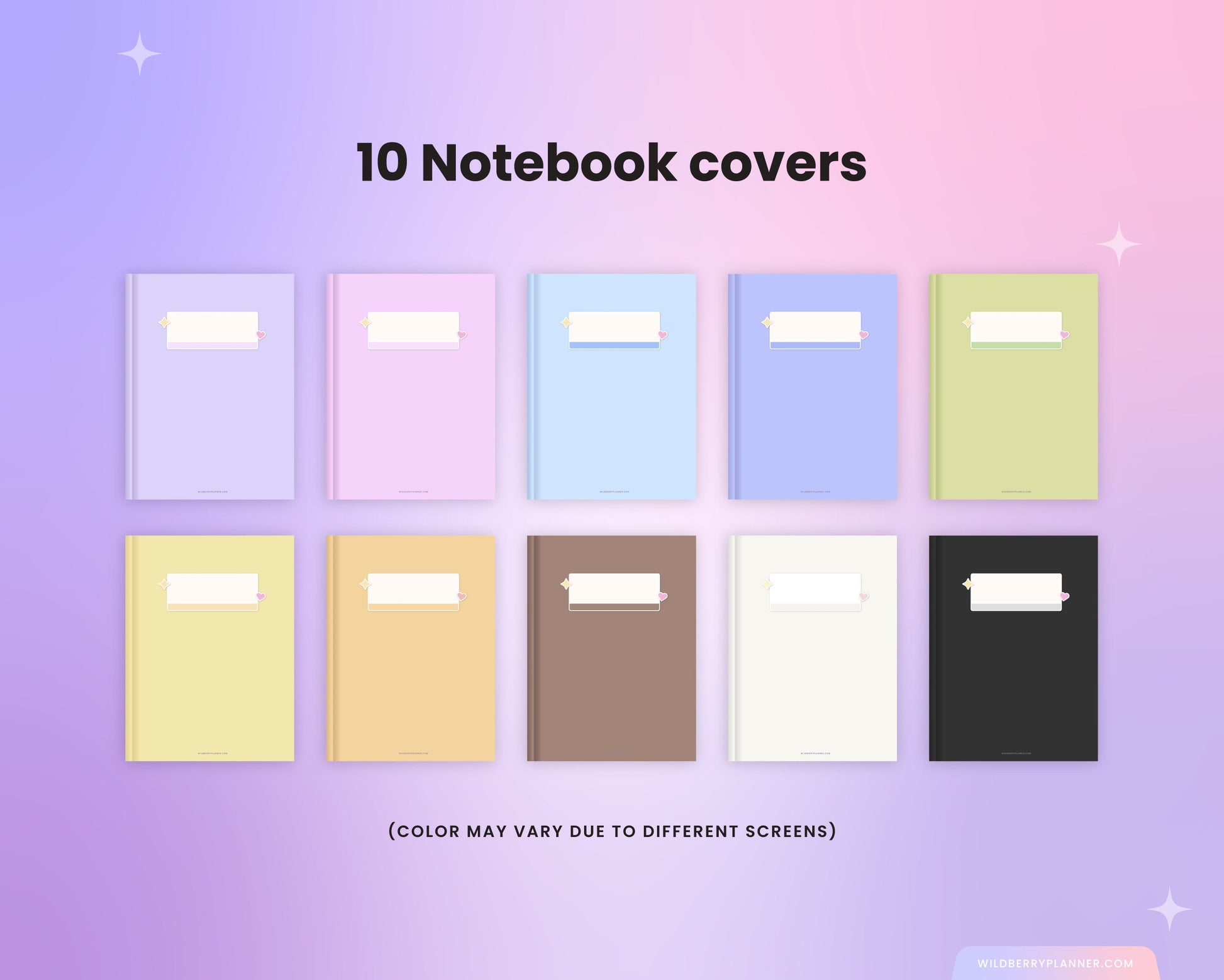 12 Multi Notebook for Students - Pastel – WildberryPlanner