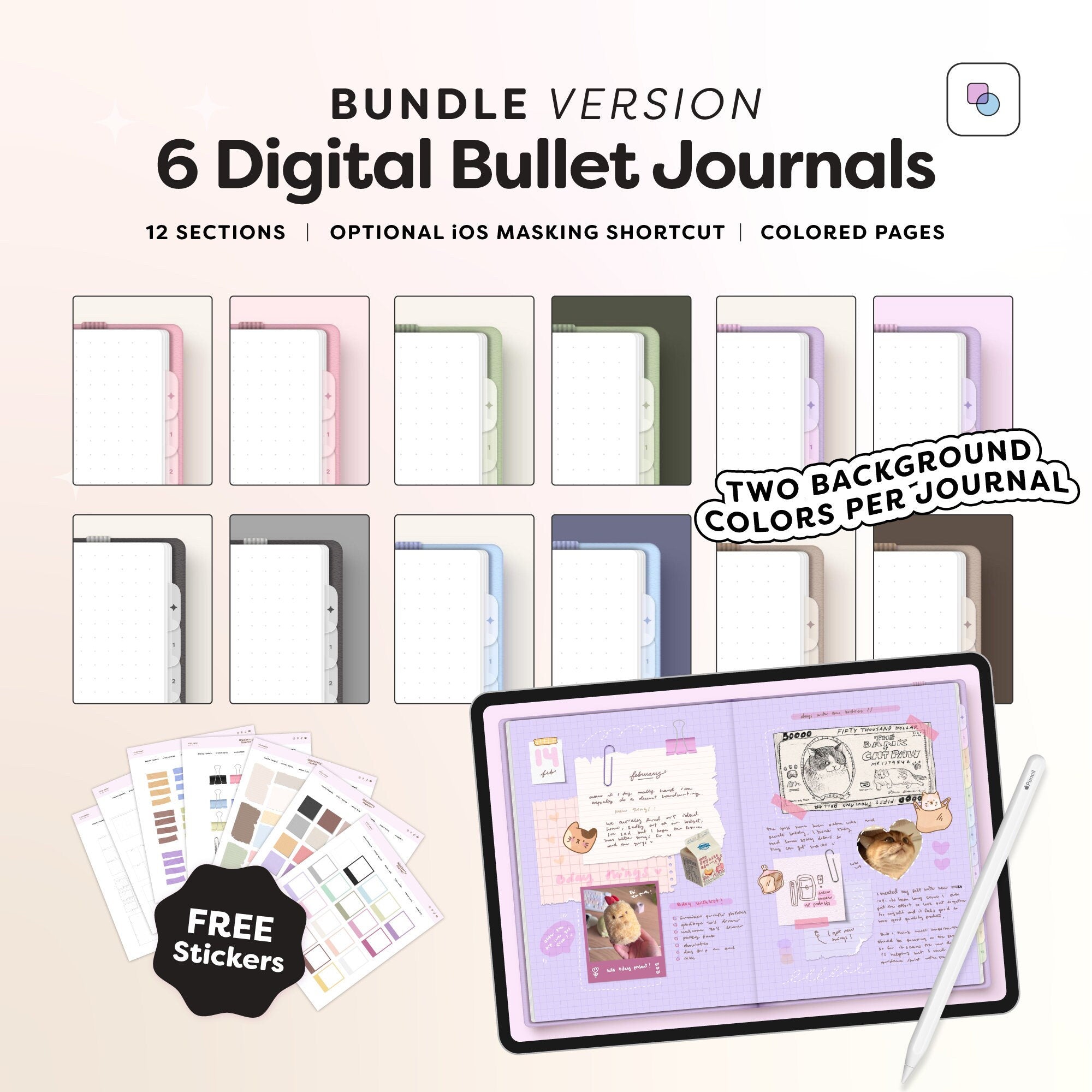 Digital Bullet Journals - Bundle