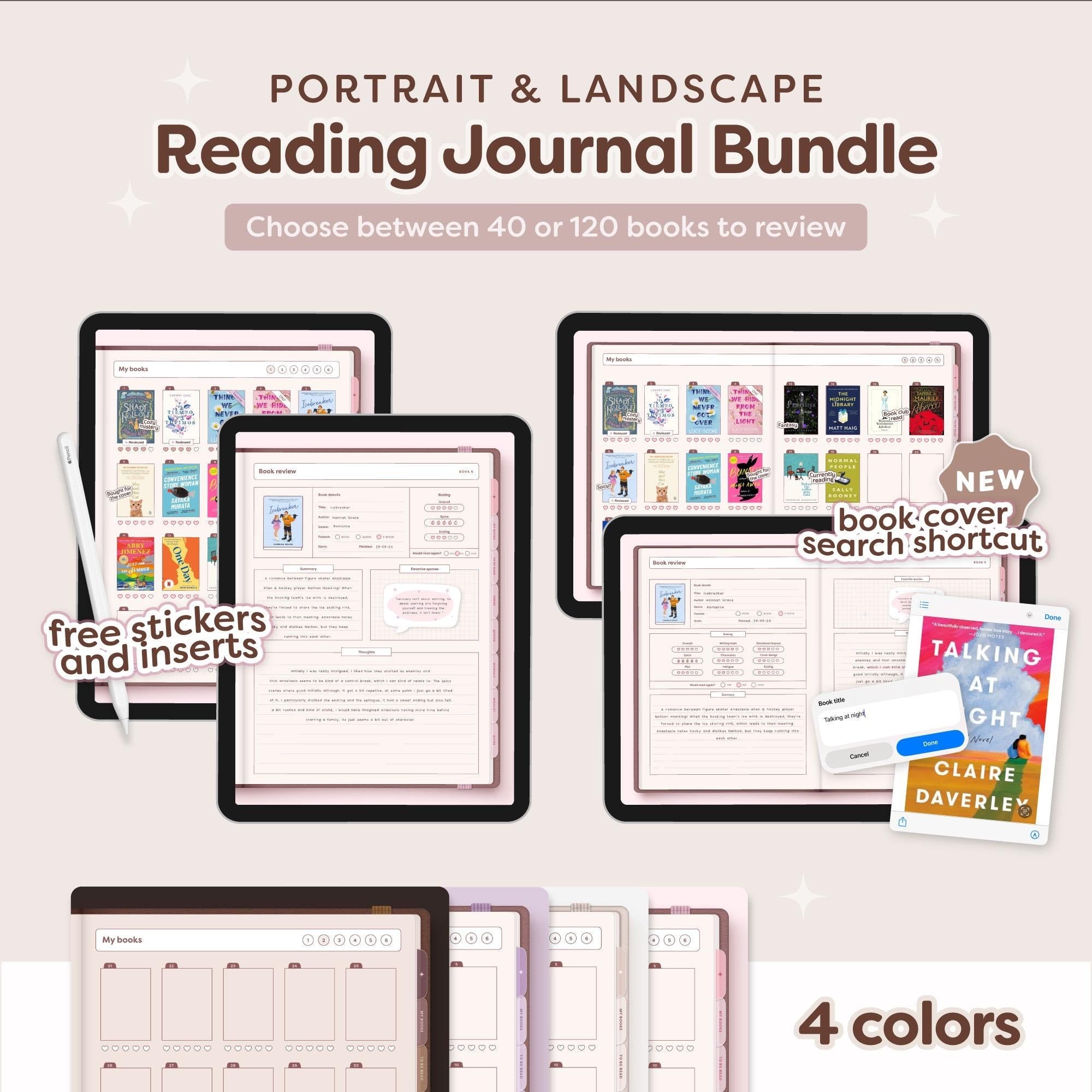 Digital Reading Journal Bundle