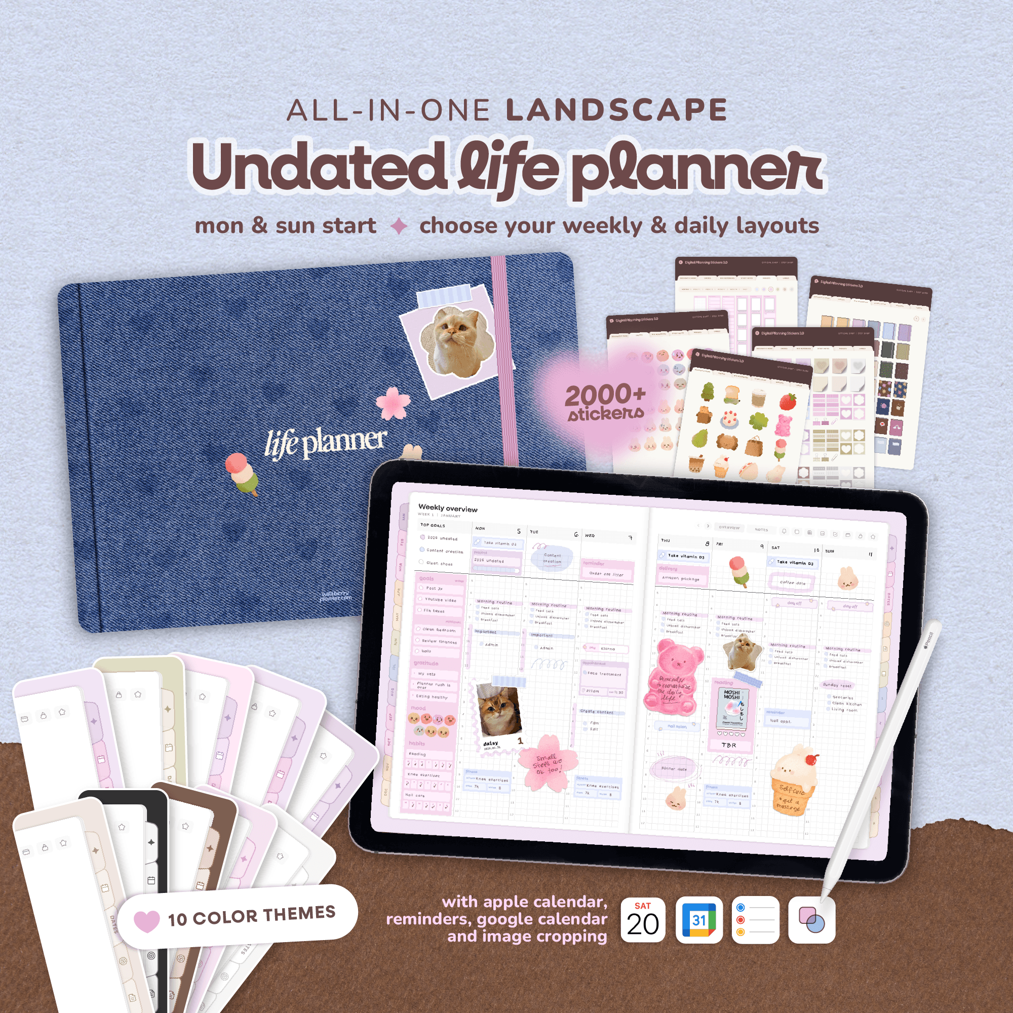 Undated Digital Planner Landscape